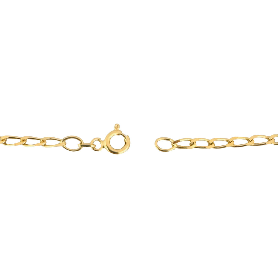 18k Yellow Gold 7.3g Solid Vintage 2.5mm Curb Link Chain Necklace 20"