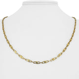 18k Yellow Gold 11.3g Solid Vintage 3mm Fancy Link Chain Necklace Italy 20"