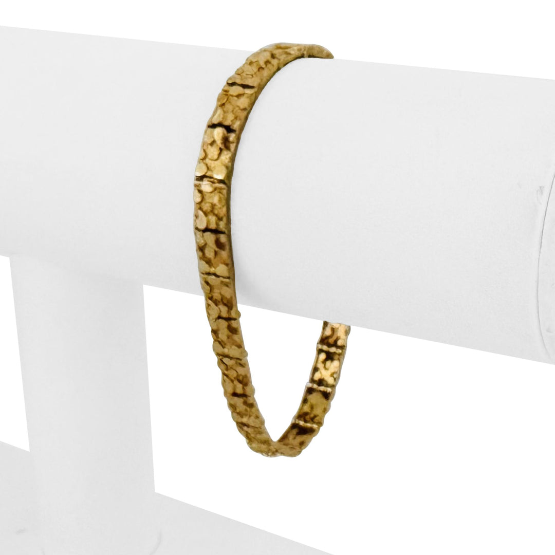 14k Yellow Gold 9.7g Solid Ladies 5.5mm Chunky Nugget Link Bracelet 7"
