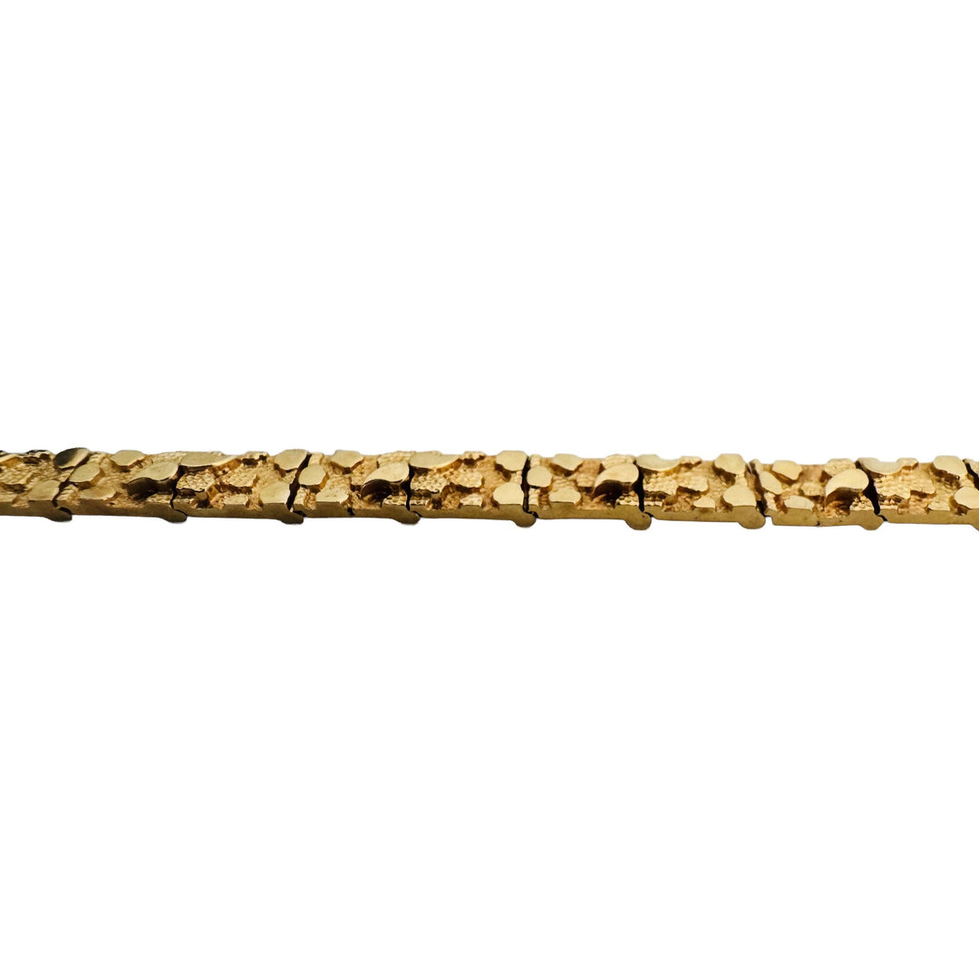 14k Yellow Gold 9.7g Solid Ladies 5.5mm Chunky Nugget Link Bracelet 7"