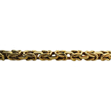 14k Yellow Gold 14.6g UnoAErre Squared 6mm Byzantine Link Bracelet Italy 7.75"