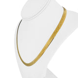 14k Yellow Gold 22.7g Solid Heavy Thick 7mm Herringbone Link Necklace Italy 20"