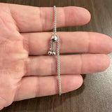 EFFY 14k White Gold 2cttw Black and White Diamond Adjustable Bolo Link Bracelet