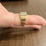 14k Yellow Gold and 1cttw Pave Diamond Vintage Ladies Band Ring Size 5.25