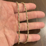 14k Yellow Gold 13g Solid Vintage Ladies Braided Snake Link Necklace 18"