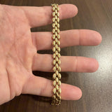 14k Yellow Gold 13.7g Vintage Polished 9mm Panther Link Bracelet Italy 7"