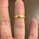 18k Yellow Gold 5.2g Solid Vintage 4.5mm Ladies Band Ring Size 6.5
