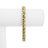 14k Yellow Gold 15.8g Ladies Polished 8mm San Marco Link Bracelet Italy 8"