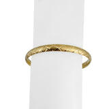 14k Yellow Gold 6.3g Diamond Pattern 6.5mm Bangle Bracelet 7.5"