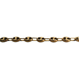 14k Yellow Gold 5g Hollow Light Puffy Mariner Link Bracelet Italy 8.5"