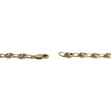 14k Yellow Gold 5g Hollow Light Puffy Mariner Link Bracelet Italy 8.5"