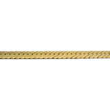 14k Yellow Gold 27.3g Solid Thick 7mm Herringbone Link Necklace Italy 18"