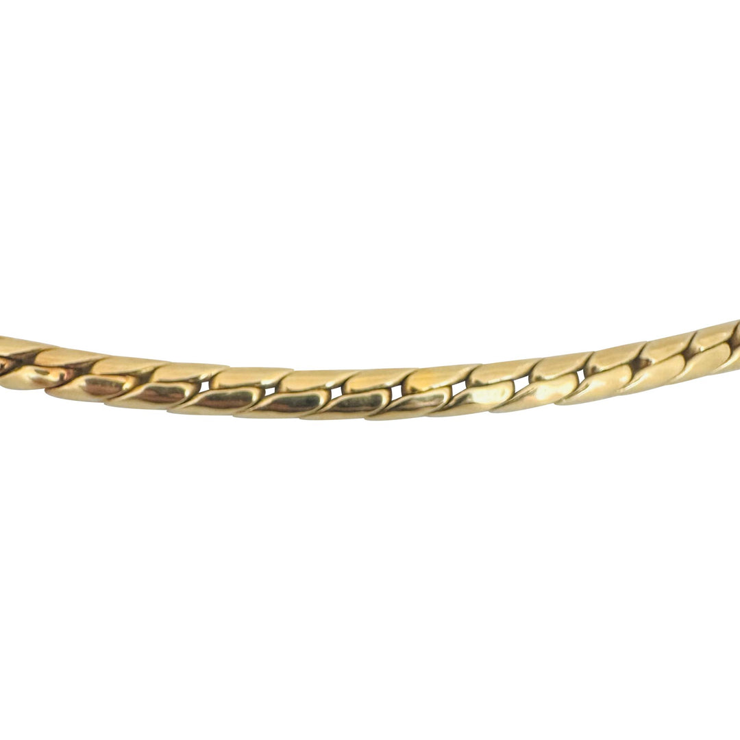 14k Yellow Gold 17.8g Ladies Thick 4mm Flattened Curb Link Necklace 16"