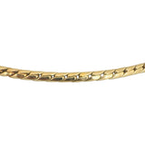 14k Yellow Gold 17.8g Ladies Thick 4mm Flattened Curb Link Necklace 16"