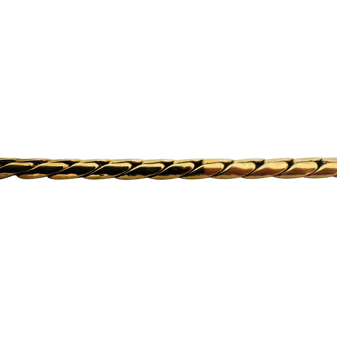 14k Yellow Gold 17.8g Ladies Thick 4mm Flattened Curb Link Necklace 16"