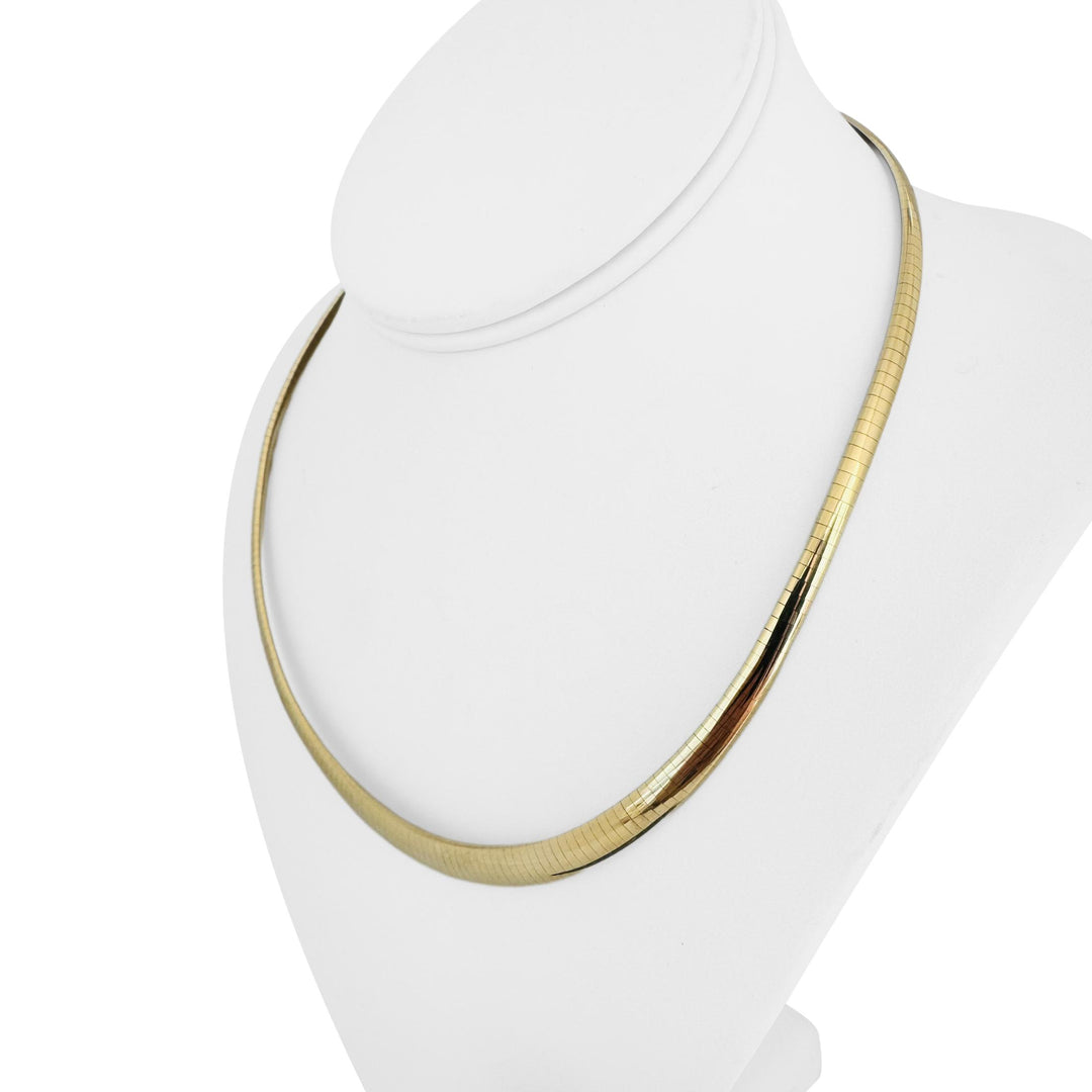 14k Yellow Gold 37.5g Solid Heavy Graduated Omega Link Necklace Italy 18"
