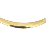 14k Yellow Gold 37.5g Solid Heavy Graduated Omega Link Necklace Italy 18"