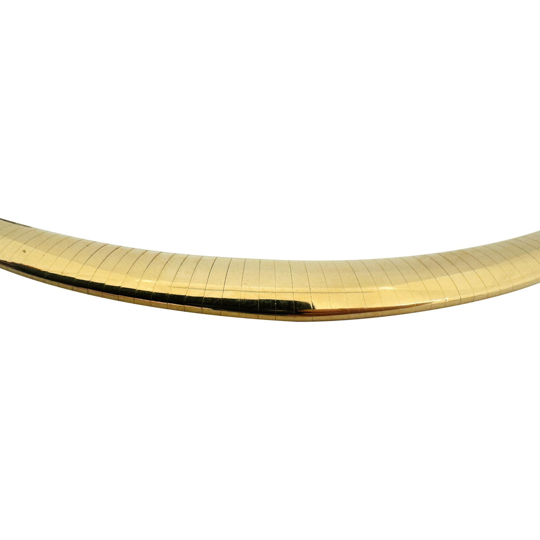 14k Yellow Gold 37.5g Solid Heavy Graduated Omega Link Necklace Italy 18"