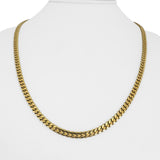 14k Yellow Gold 21.5g Solid 4mm Cuban Curb Link Chain Necklace Italy 20.5"