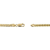 14k Yellow Gold 21.5g Solid 4mm Cuban Curb Link Chain Necklace Italy 20.5"