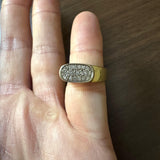 14k Yellow Gold and 0.50cttw Diamond Geometric Abstract Ring Size 6.5