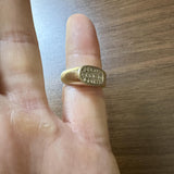 14k Yellow Gold and 0.50cttw Diamond Geometric Abstract Ring Size 6.5