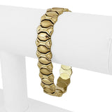 14k Yellow Gold 26.3g Ladies Vintage 13mm Fancy Link Bracelet Italy 7.25"