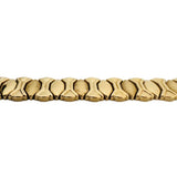 14k Yellow Gold 26.3g Ladies Vintage 13mm Fancy Link Bracelet Italy 7.25"