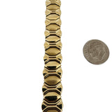 14k Yellow Gold 26.3g Ladies Vintage 13mm Fancy Link Bracelet Italy 7.25"