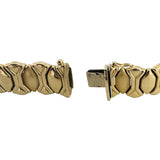 14k Yellow Gold 26.3g Ladies Vintage 13mm Fancy Link Bracelet Italy 7.25"