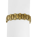 14k Yellow Gold 26.3g Ladies Vintage 13mm Fancy Link Bracelet Italy 7.25"
