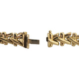 14k Yellow Gold 14.8g Ladies Vintage 8.5mm Fancy Link Bracelet Italy 7"