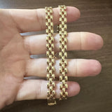 14k Yellow Gold 25.7g Ladies Polished 7.5mm Panther Link Necklace Italy 16"