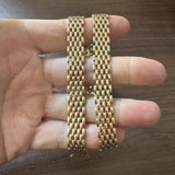 14k Yellow Gold 40g Heavy Ladies 11.5mm Panther Link Necklace Italy 17"