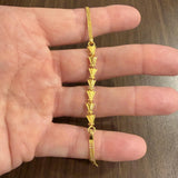 22k Yellow Gold 8g Solid Vintage 6mm Fancy Link Bracelet 6.75"