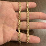 18k Yellow Gold 16.2g Vintage Hugs and Kisses XO Link Necklace Italy 17"