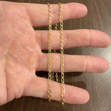 18k Yellow Gold 7.3g Solid Vintage 2.5mm Curb Link Chain Necklace 20"