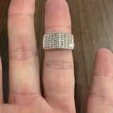 10k White Gold and 0.50cttw Diamond Crowned Band Ring Size 7