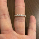 18k White Gold and 0.75cttw Diamond Half Eternity Band Ring Size 7.5