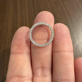 14k White Gold and 0.25cttw Diamond Circle Slide Pendant