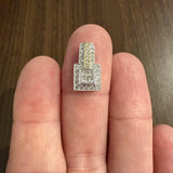 14k White and Yellow Gold and 0.50cttw Diamond Pendant 0.70"
