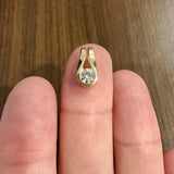 14k Yellow Gold and 0.35ct Diamond Slide Pendant 0.70"