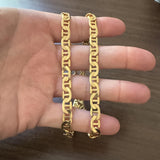 14k Yellow Gold 44g Solid Heavy 7.5mm Mariner Link Chain Necklace Italy 21"
