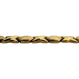 14k Yellow Gold 26.6g Ladies Vintage Hugs and Kisses XO Link Necklace Italy 17"