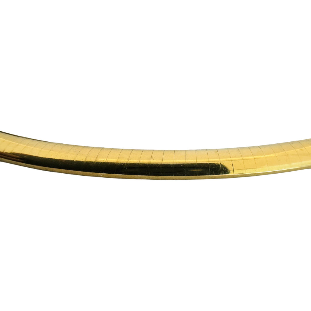 14k Yellow Gold 27.6g Solid Heavy 6mm Omega Link Necklace 16"