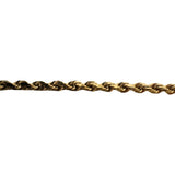 14k Yellow Gold 18.3g Solid Diamond Cut 2.5mm Rope Chain Necklace 24"