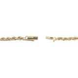 14k Yellow Gold 18.3g Solid Diamond Cut 2.5mm Rope Chain Necklace 24"