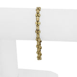 14k Yellow Gold 8.7g Vintage Diamond Cut 6mm Solid Fancy Link Bracelet 7"