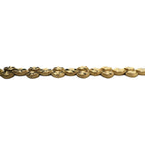 14k Yellow Gold 8.7g Vintage Diamond Cut 6mm Solid Fancy Link Bracelet 7"