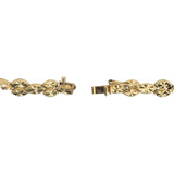 14k Yellow Gold 8.7g Vintage Diamond Cut 6mm Solid Fancy Link Bracelet 7"
